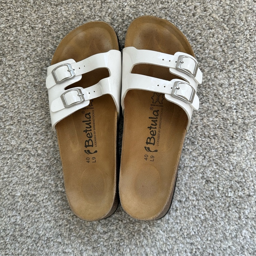 Women’s White Birkenstock Betula Sandals